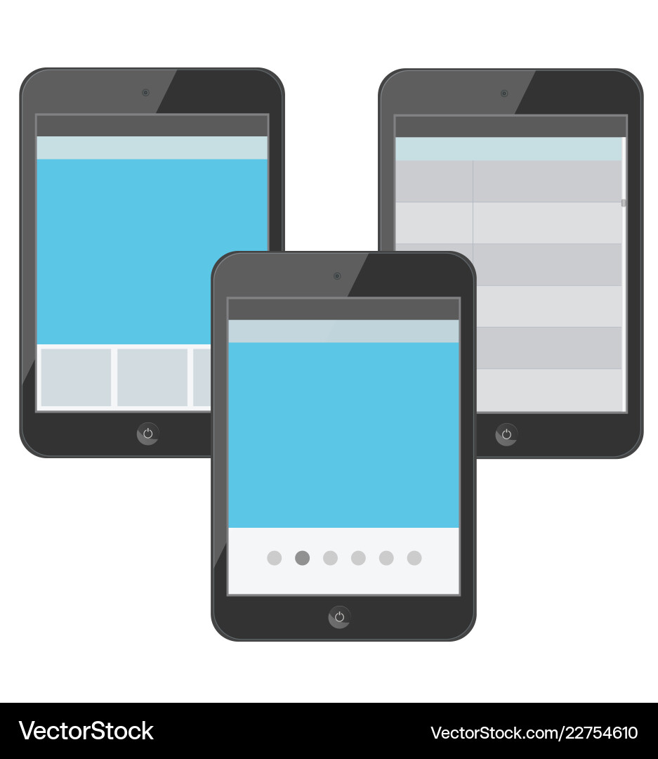 Set of digital devices with tabs Set of digital devices with tabs vector image