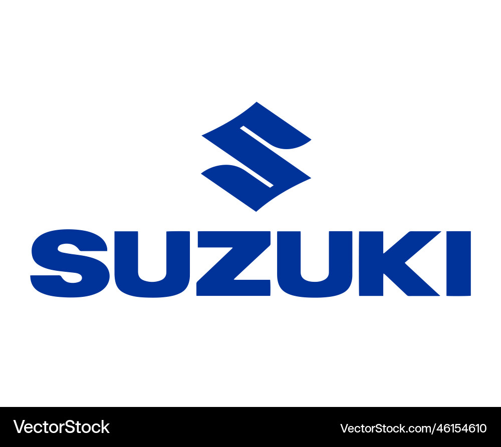Suzuki Logo Marke Auto Symbol mit Namen blau Design Suzuki Logo Marke Auto Symbol mit Namen blau Design vektorbild