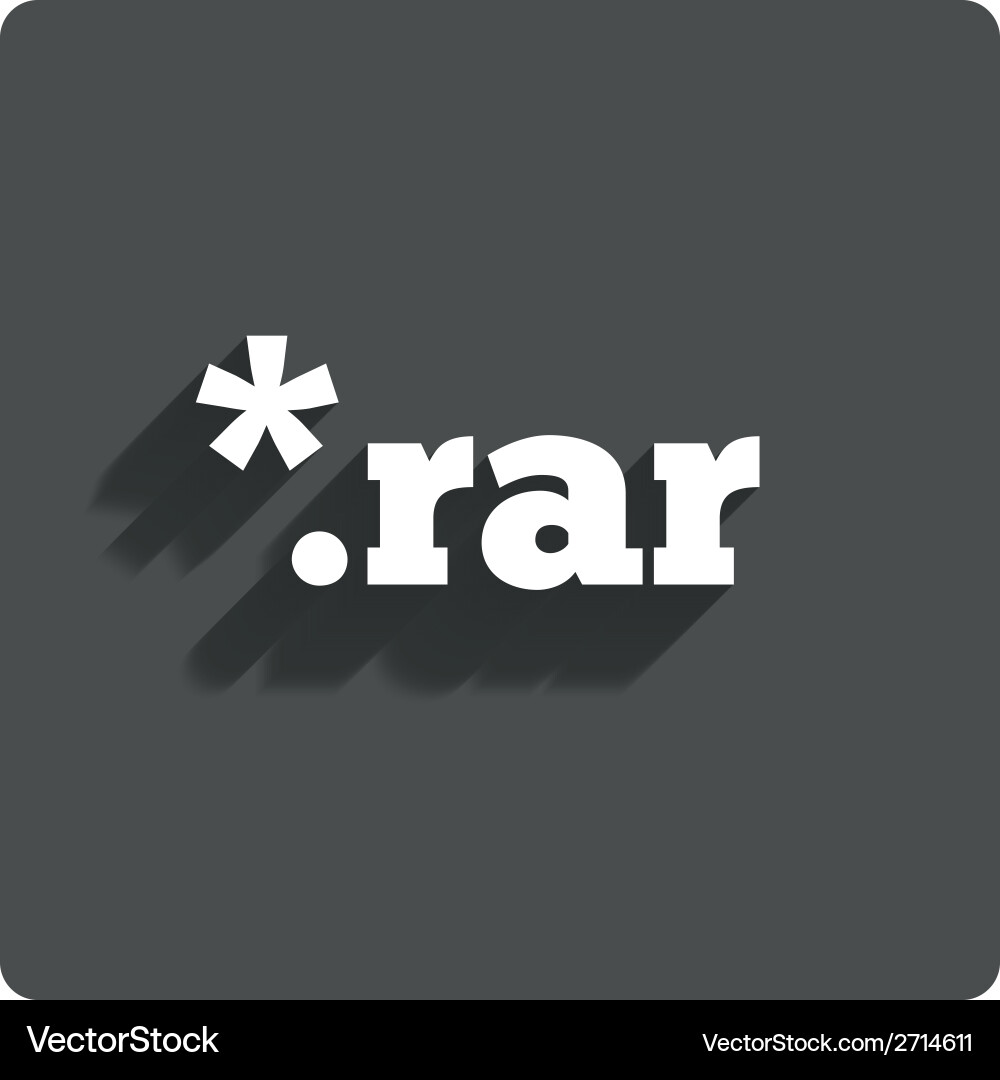 Archive file icon download rar button Vector Image