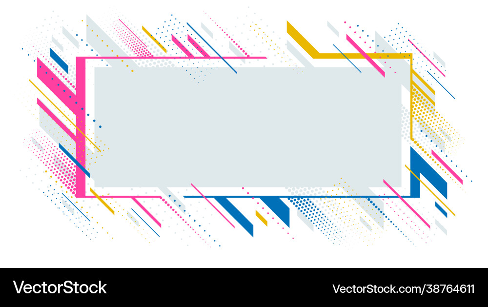 Artistic colorful frame with different elements Artistic colorful frame with different elements vector image