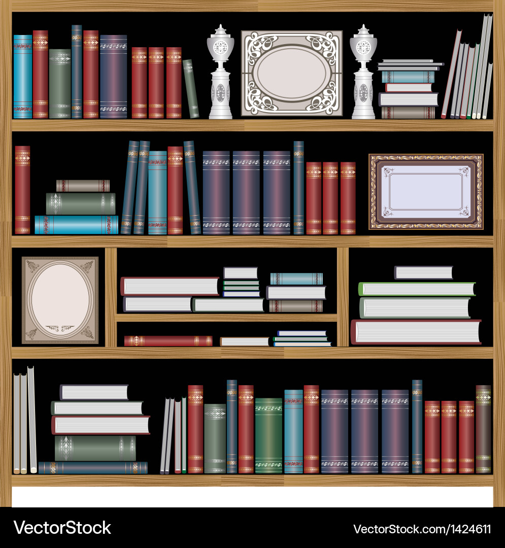 Bookcase Royalty Free Vector Image - VectorStock