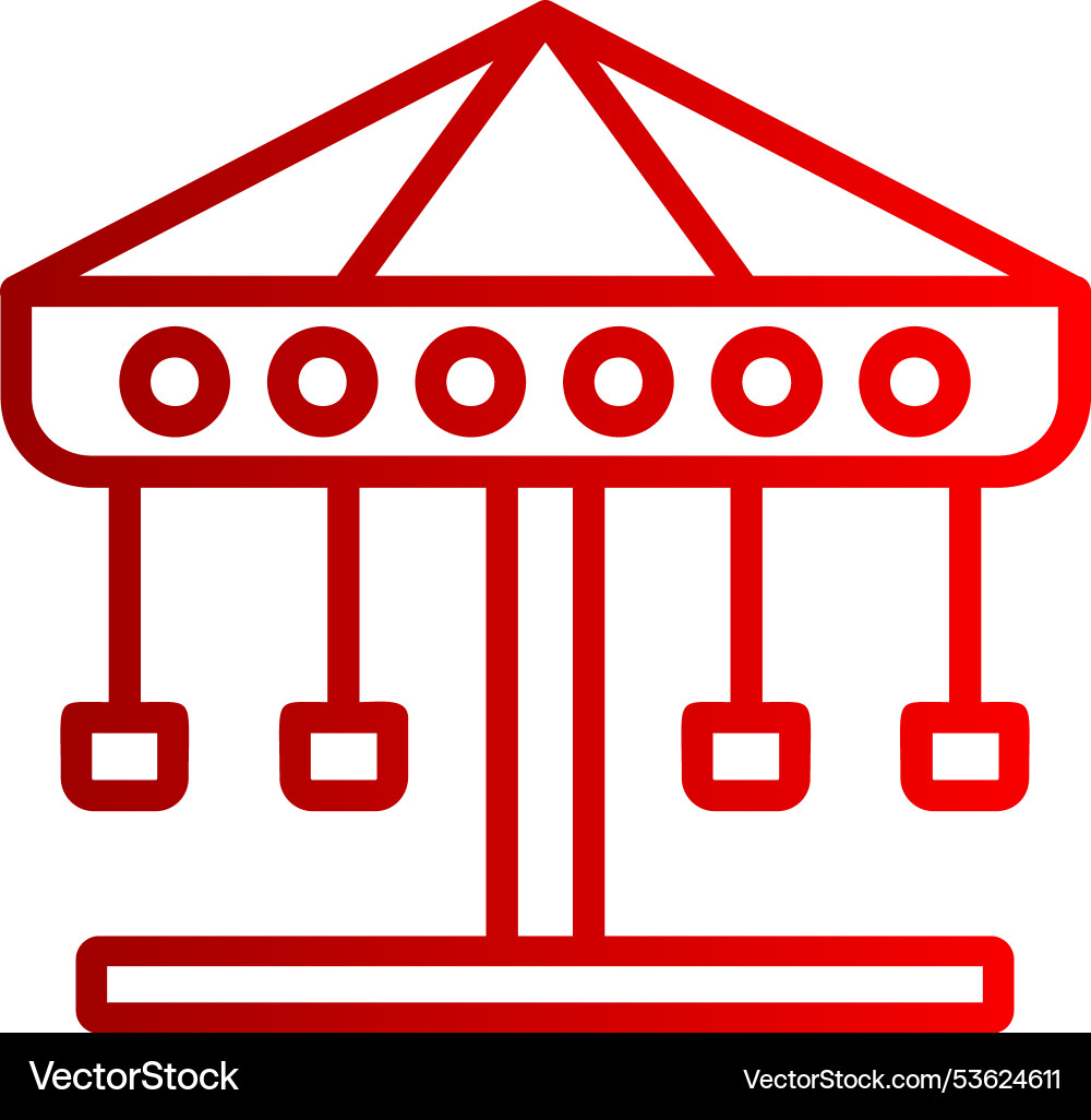 Carousel line gradient icon Vector Image