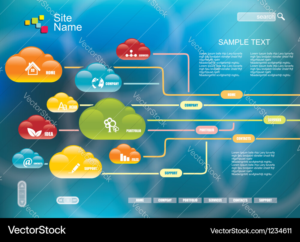 Cloud Network Connection Technology Vector Image