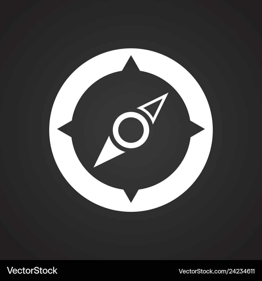 Compass icon on background for graphic and web Compass icon on background for graphic and web vector image