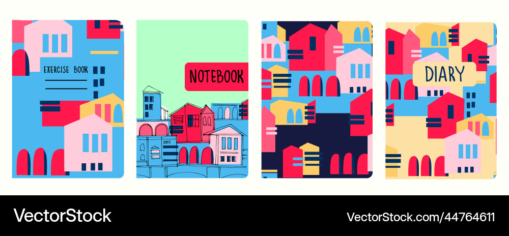 Cover page templates based on seamless patterns Cover page templates based on seamless patterns Vector Image