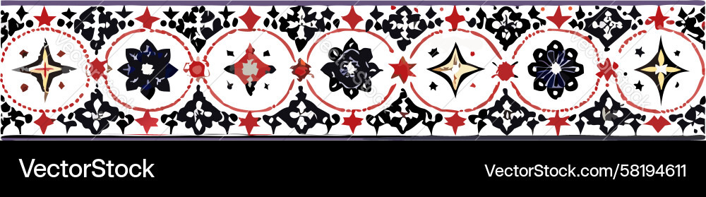 Cross Stitch Border Pattern Vector Image