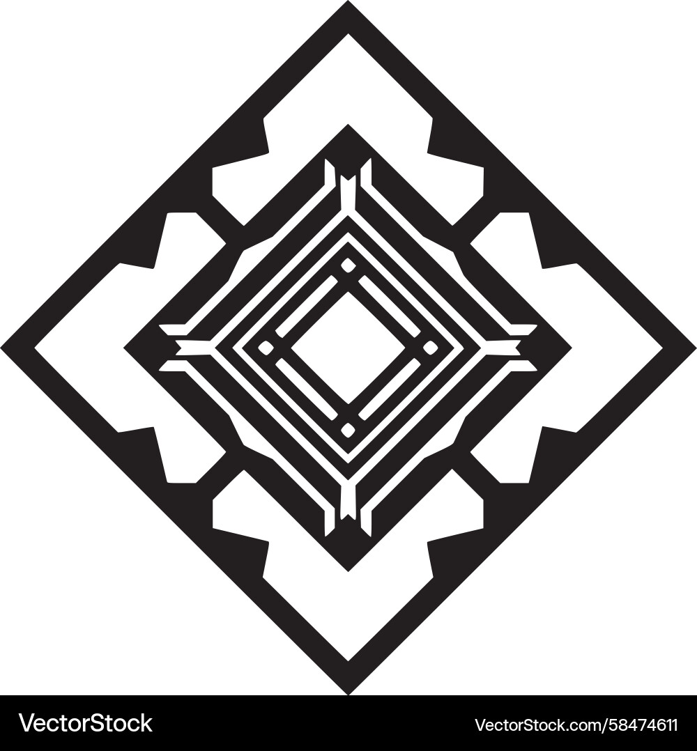 Diamond Pattern - Intricate Geometry Vector Image