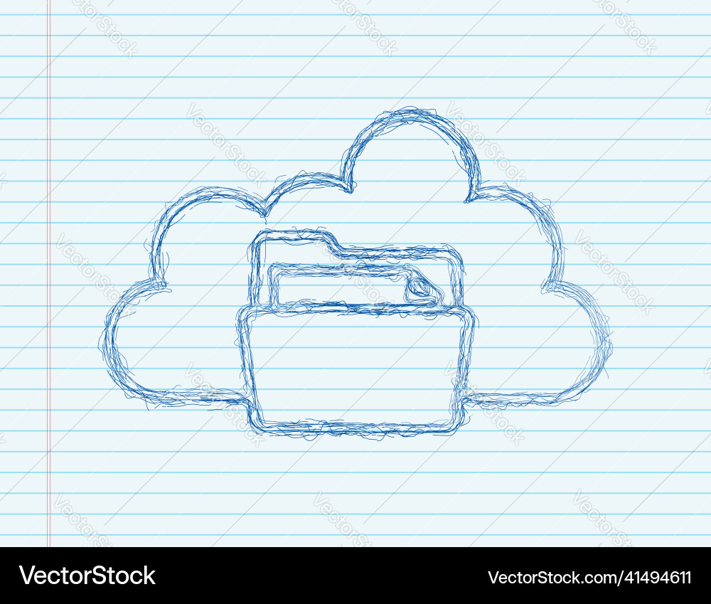 Files cloud sketch style great design for any Files cloud sketch style great design for any vector image