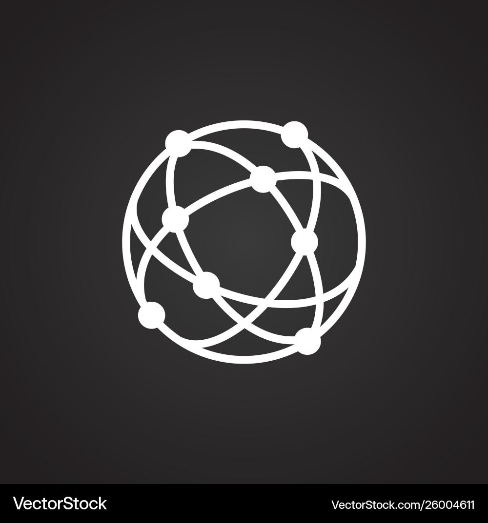 Geolocation related icon on background for graphic vector image