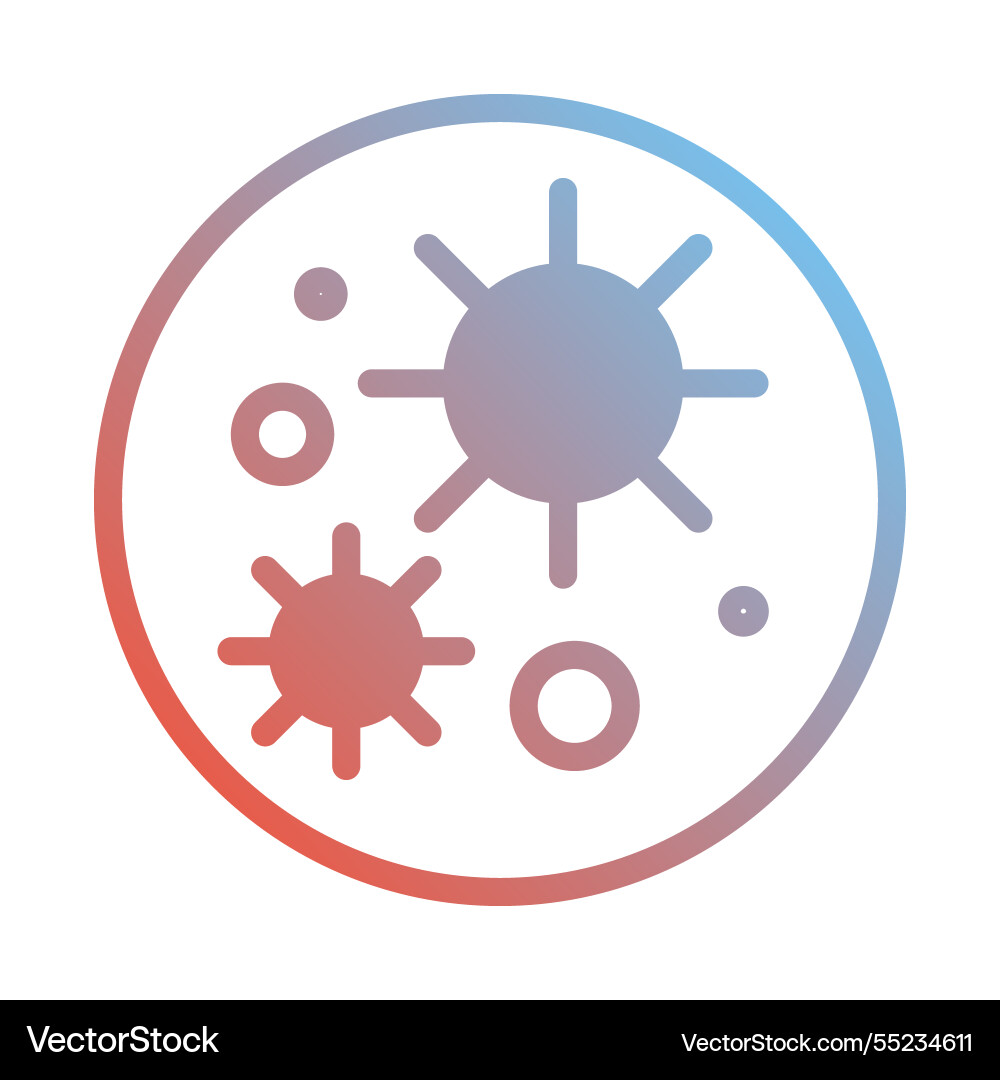 Gradient circle with starburst and dot shapes Gradient circle with starburst and dot shapes vector image