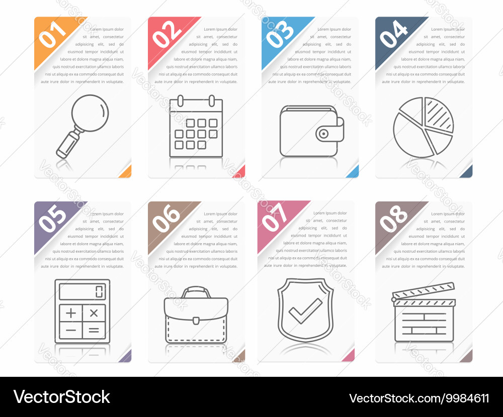 Infographic elements with numbers and text Vector Image