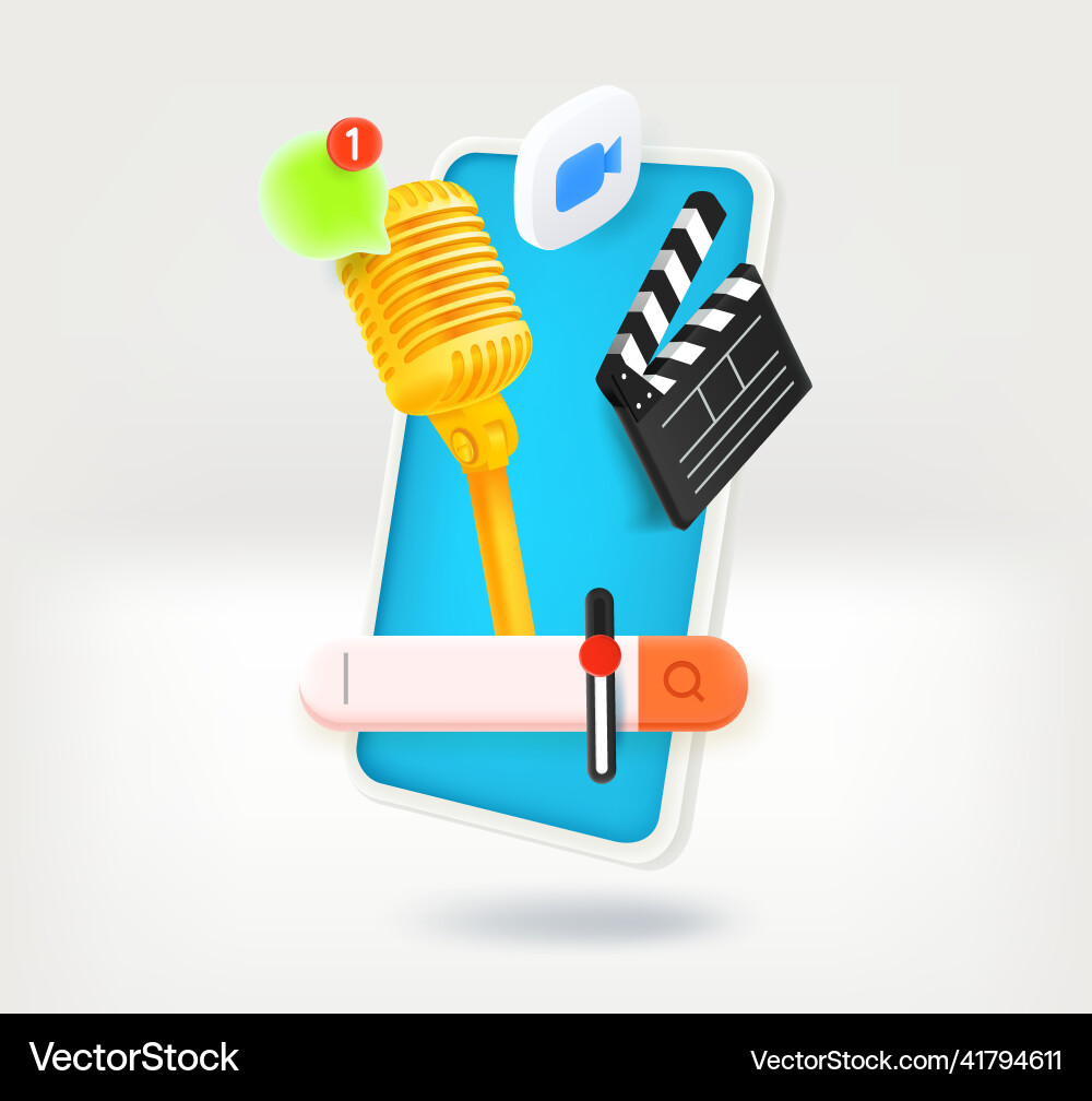 Making mobile multimedia project concept Making mobile multimedia project concept Vector Image