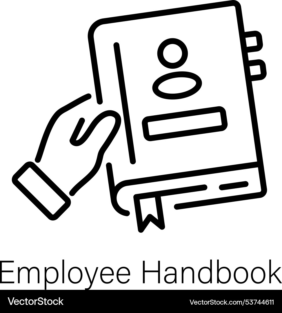 Mitarbeiterhandbuch Vektorbild