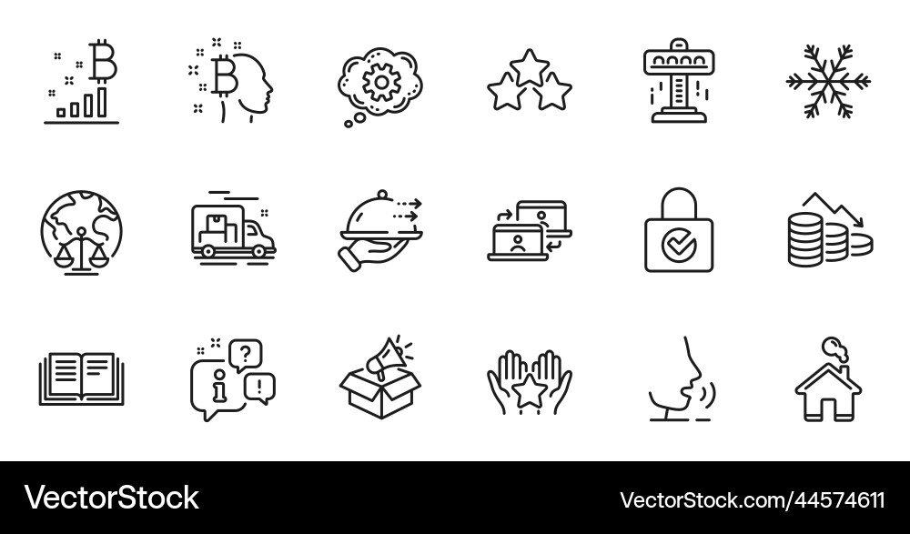 Outline set of password encryption ranking stars Outline set of password encryption ranking stars vector image