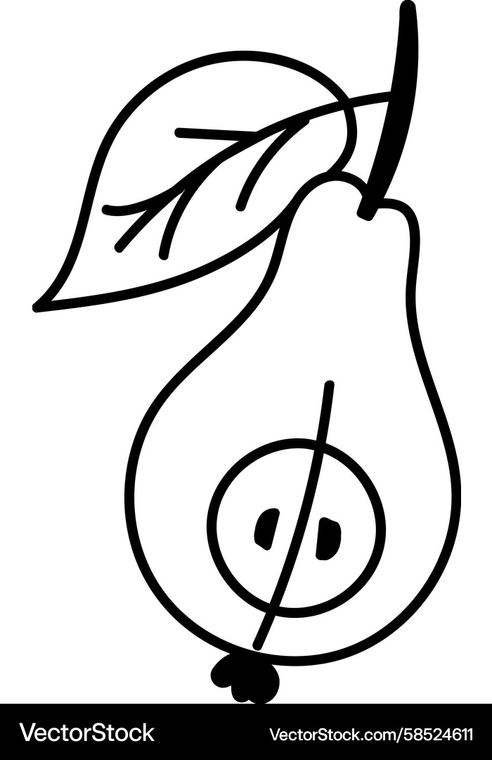 Pear with Coin Symbol Vector Image