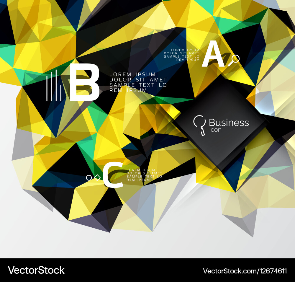 Polygonal triangle abstract background vector image