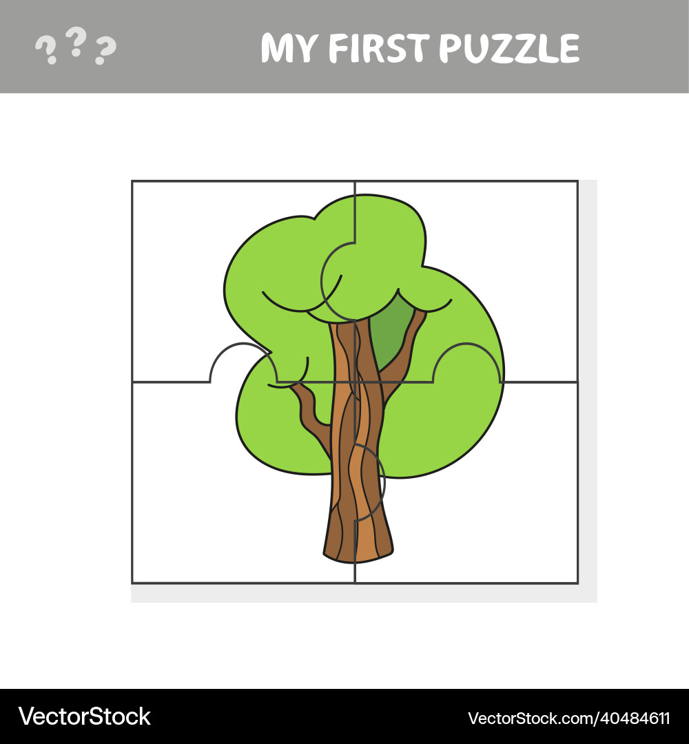 Puzzle tree design Vector Image