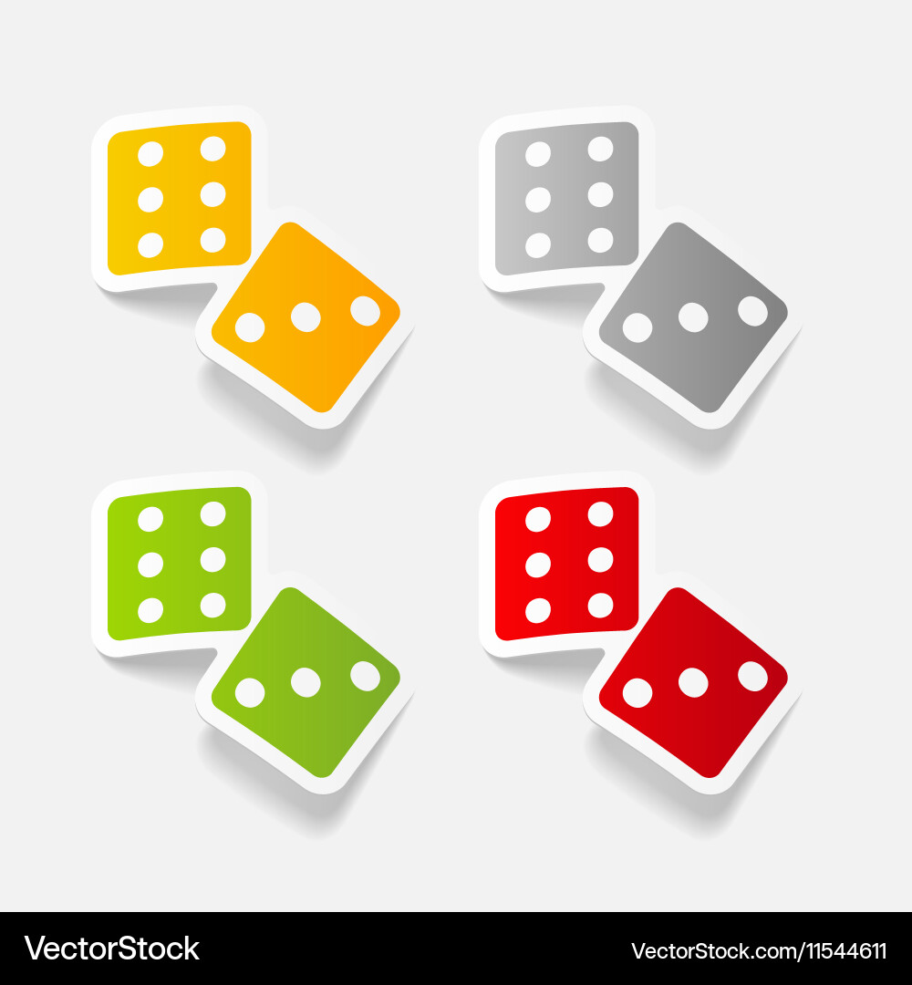 Realistic design element dice vector image