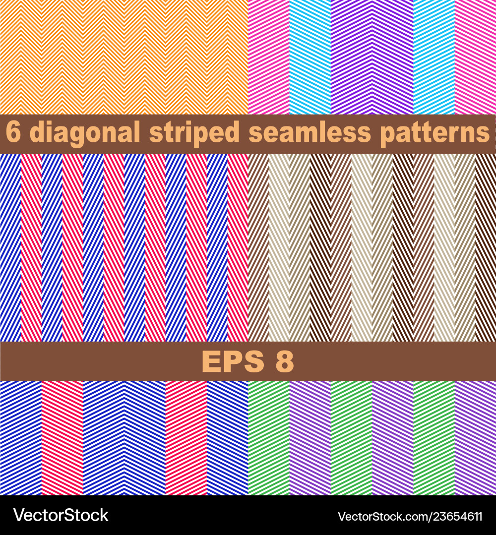 Set seamless striped colorful patterns Set seamless striped colorful patterns vector image