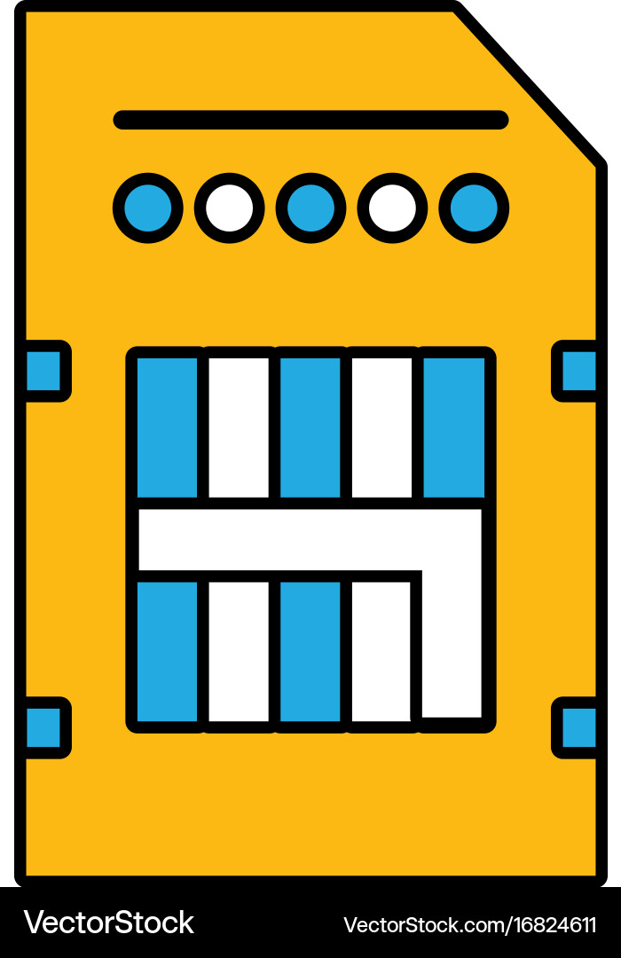 Technology micro sd data memory vector image