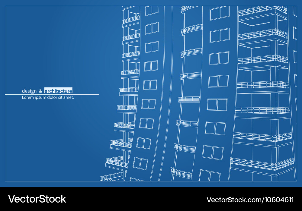 Urbanistic skyscraper abstract 3d render Vector Image
