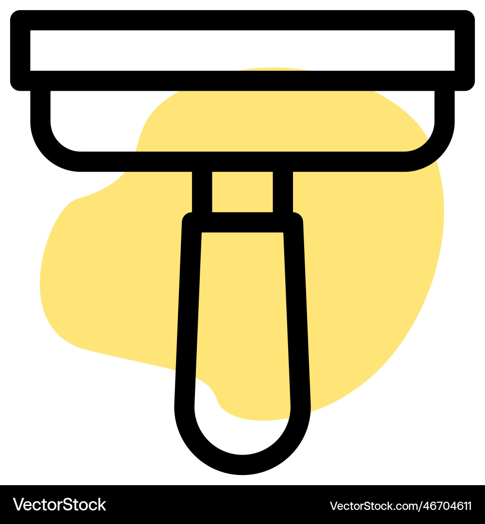 Using handled squeegee to clean or scrape Vector Image