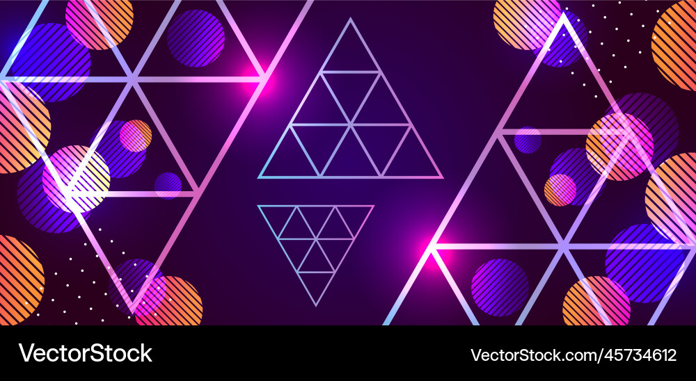Abstract background with 80s style geometric Abstract background with 80s style geometric vector image