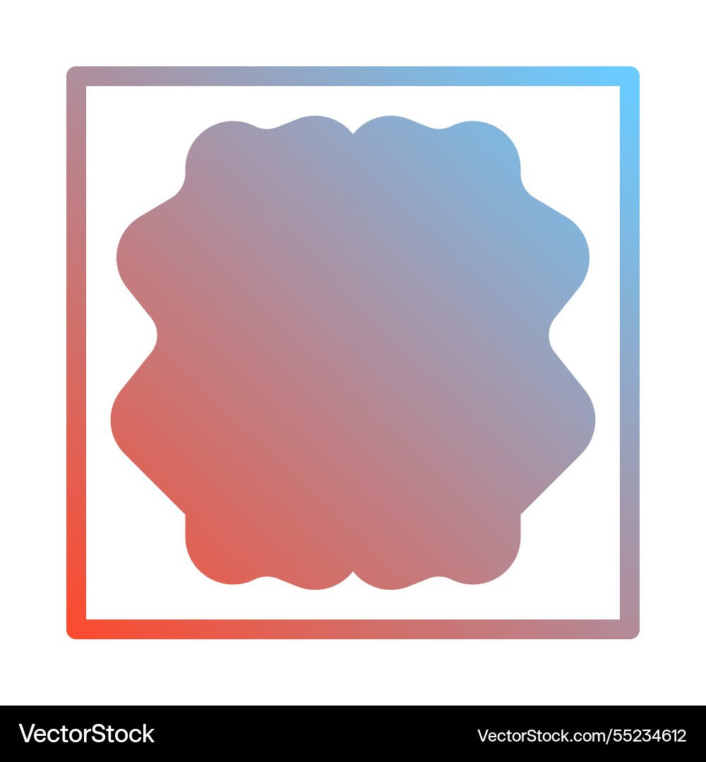 Abstract gradient frame with soft scallop edges Abstract gradient frame with soft scallop edges Vector Image
