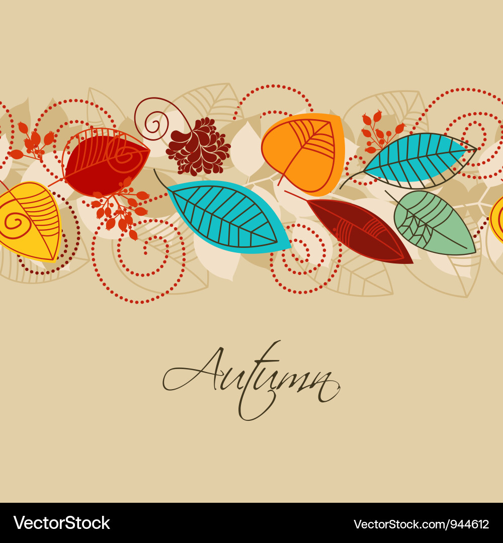 Autumn Leaf Pattern Vector Image