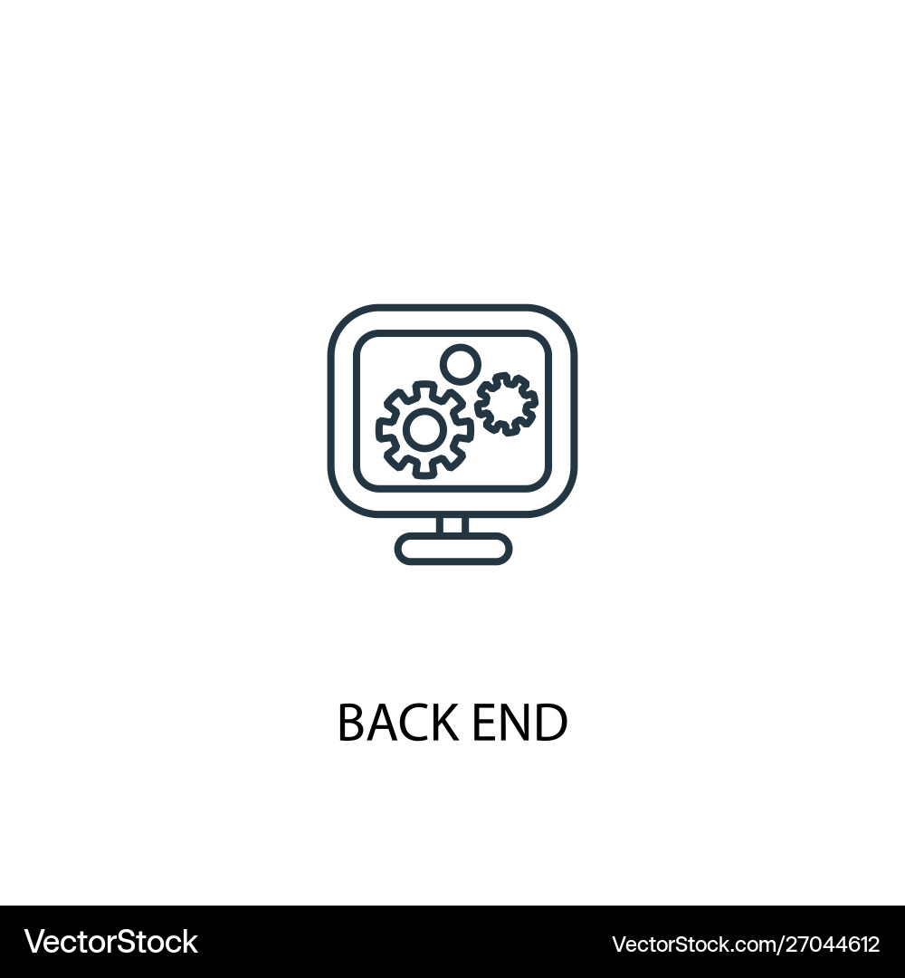 Back end concept line icon simple element Vector Image