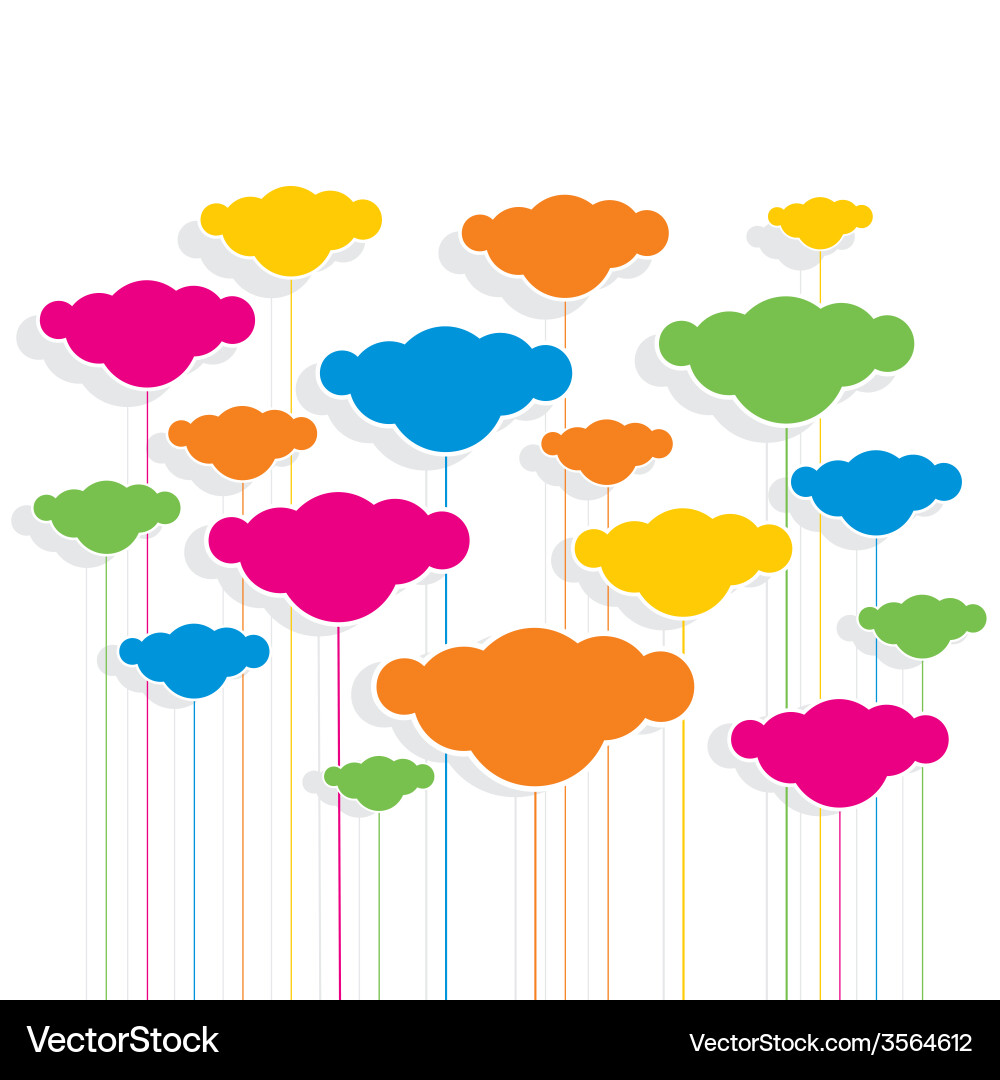 Cloud design pattern background vector image