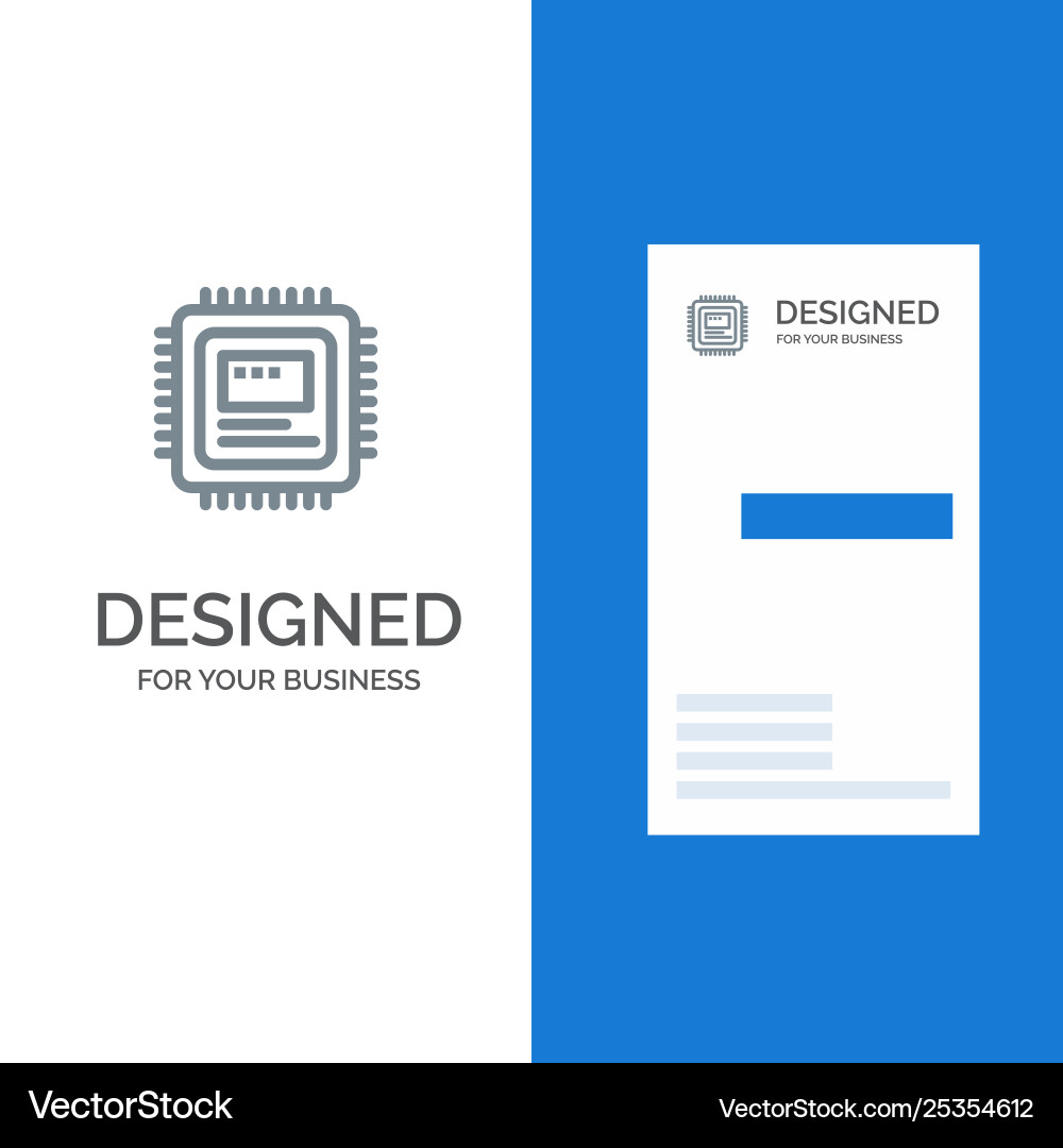 Cpu storage computer hardware grey logo design Cpu storage computer hardware grey logo design vector image