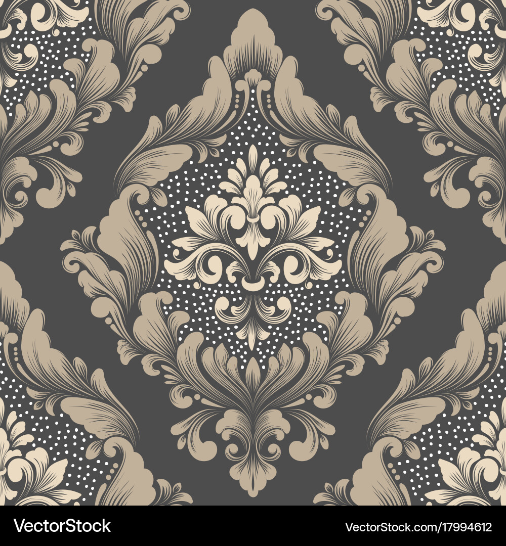 Damask seamless pattern element classical Vector Image