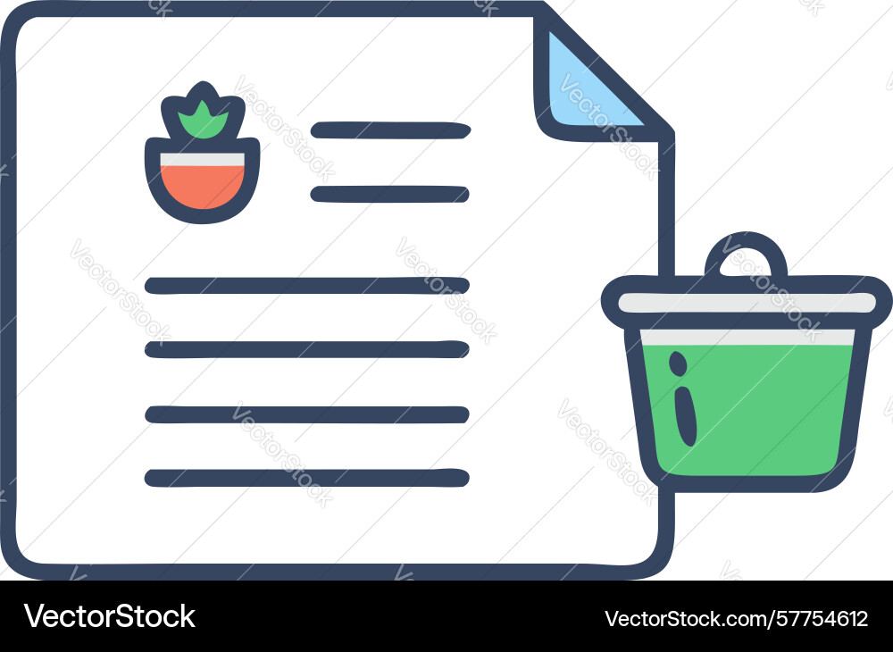 Document deletion icon for file removal vector image
