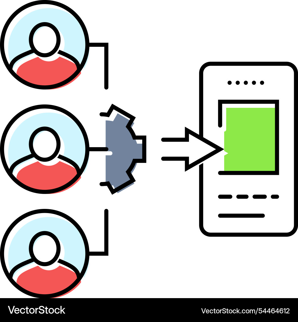 Guerrilla testing ux ui design color icon Guerrilla testing ux ui design color icon Vector Image