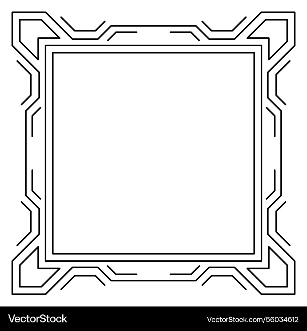 Line geometric frame modern decorative linear Vector Image