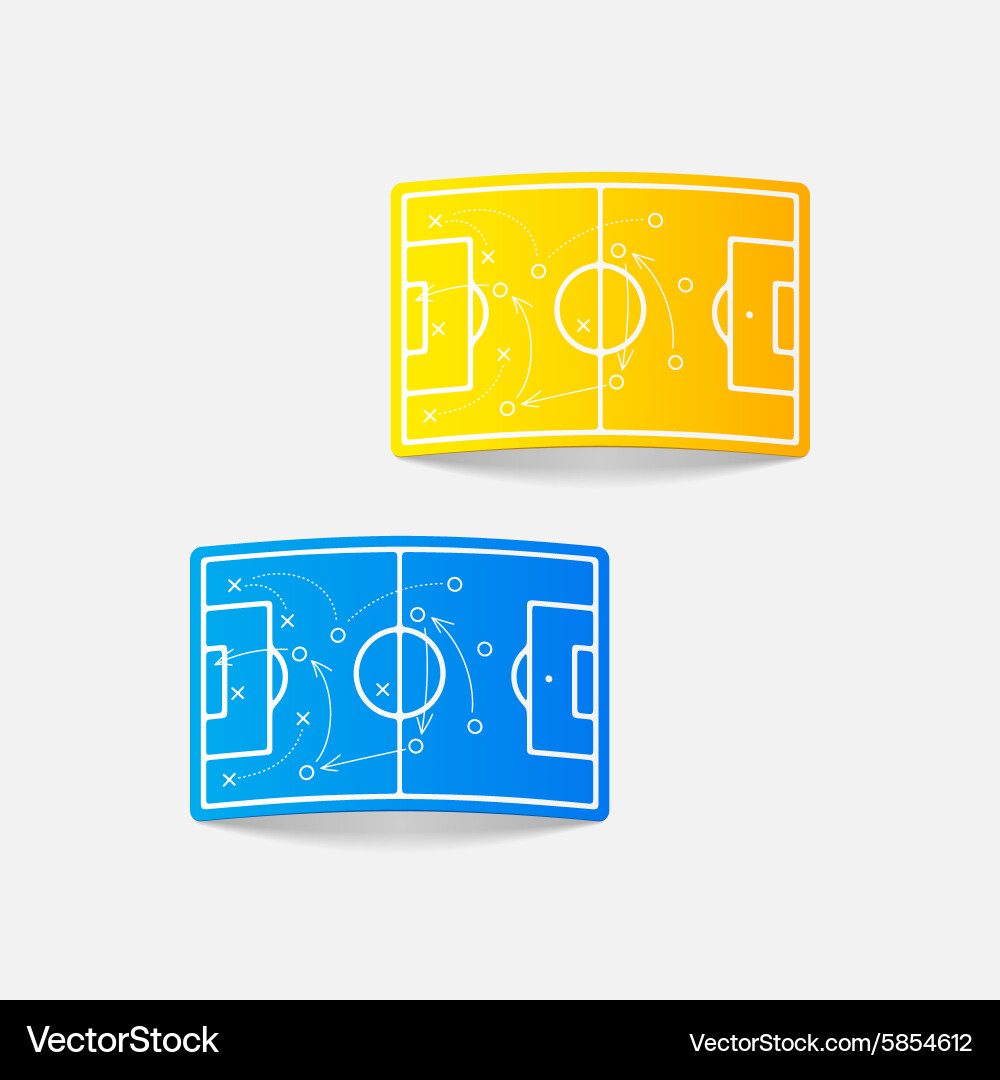 Realistic design element playing field vector image