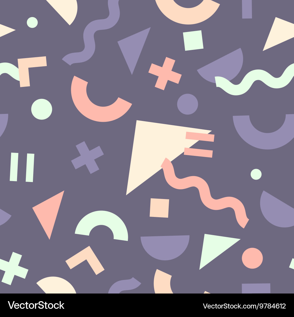 Retro Memphis Pattern - 80s Geometric vector image