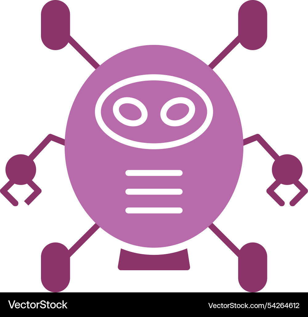 Robotics glyph two colour icon Vector Image