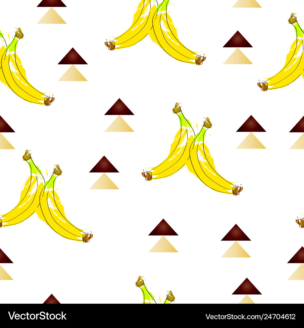 Seamless pattern with bananas vector image
