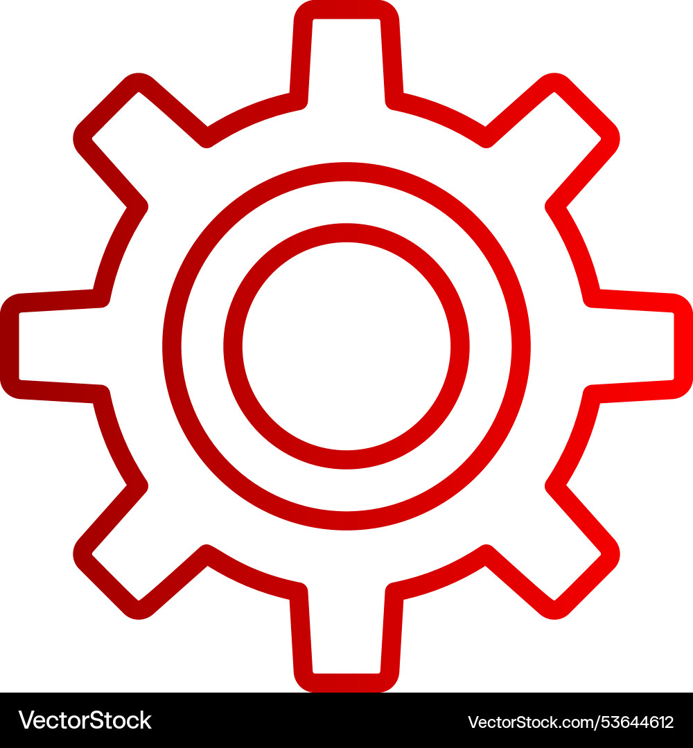 Setting line gradient icon Vector Image