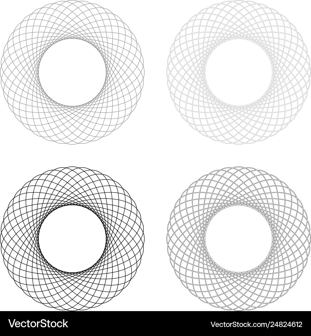 Spirograph abstract element circle shape Vector Image