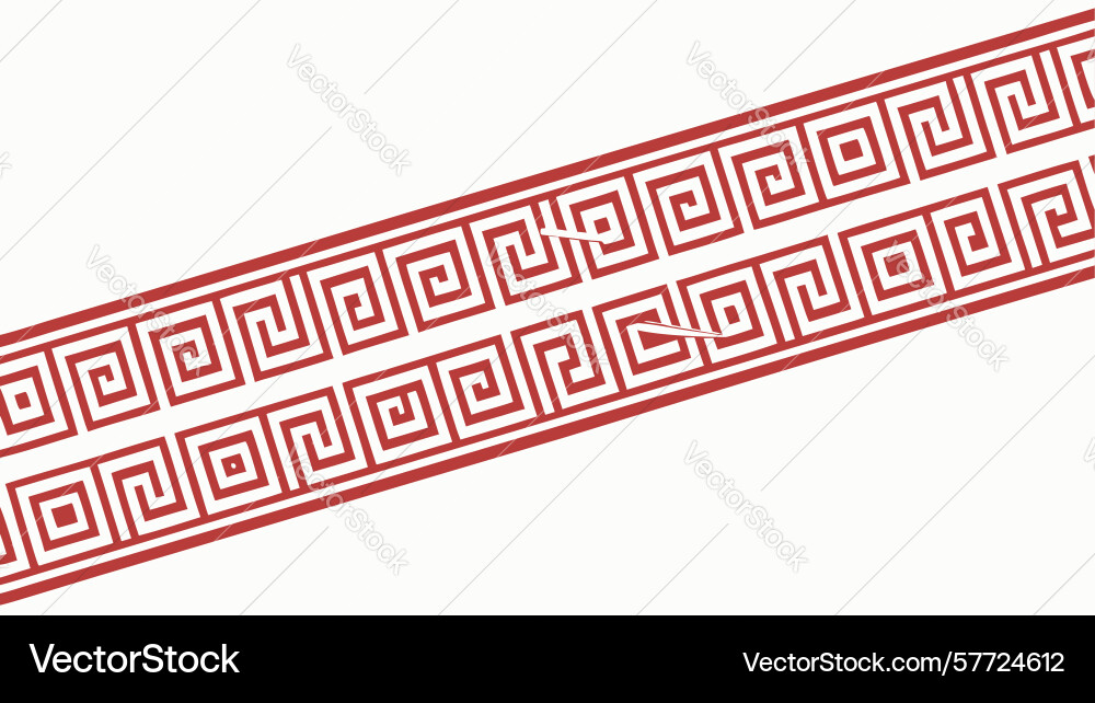 Traditional geometric repeating border pattern in vector image