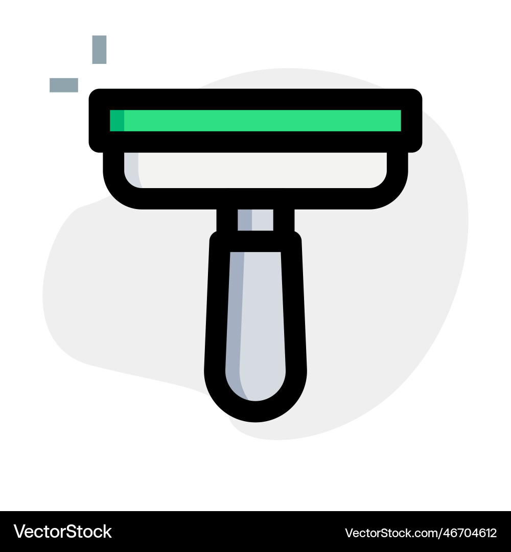 Using handled squeegee to clean or scrape Vector Image