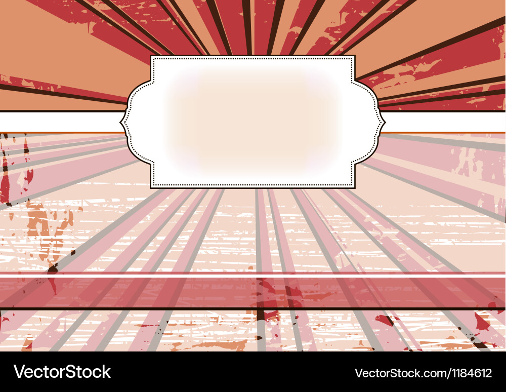Vintage Frame with Rays Vector Image