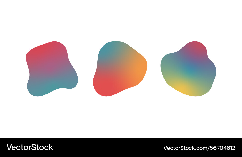 Warm gradient blobs vibrant abstract Vector Image