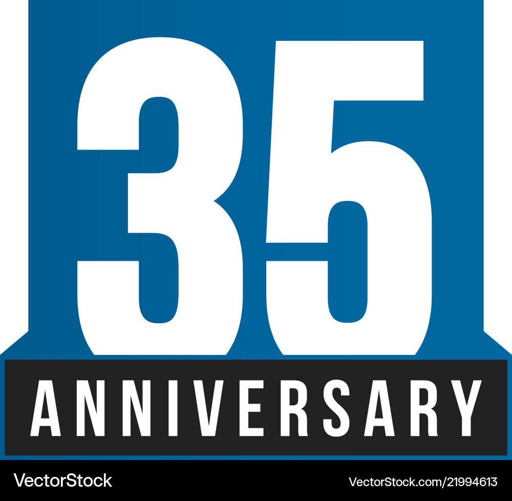 35th anniversary icon birthday logo 35th anniversary icon birthday logo vector image