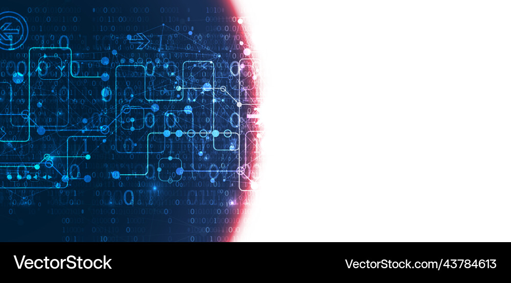 Abstract technology concept with binary code Abstract technology concept with binary code vector image