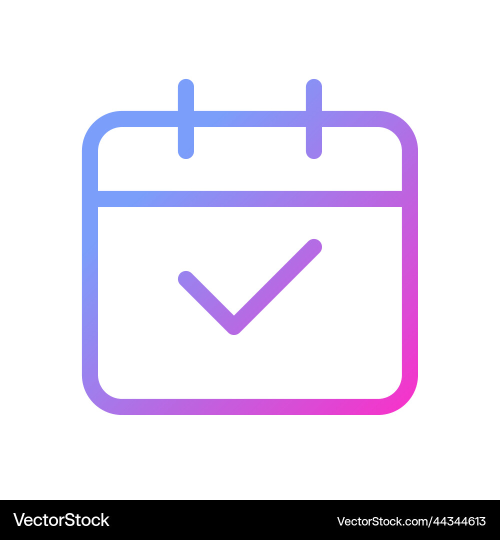 Calendar pixel perfect gradient linear ui icon Calendar pixel perfect gradient linear ui icon vector image
