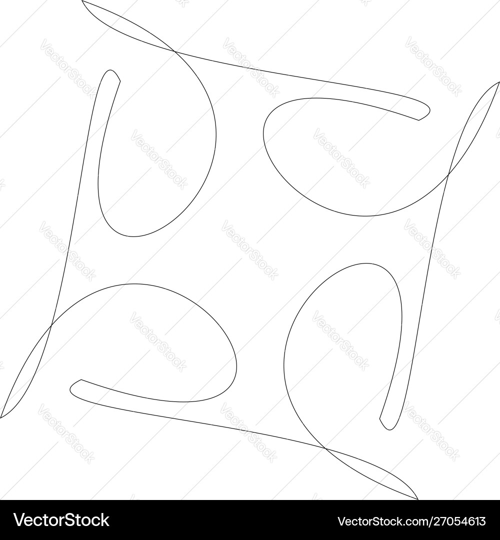 Circular geometric design elements with editable Vector Image